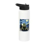 Artistic Frog Stuff Van Gogh Style Starry Night Frog Stainless Steel Insulated Water Bottle