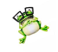 Artistic Frogs Shaped Alloy Brooch Lightweight Unisex Jewelry Unique Frogs Eye Brooch For Students Animal Lovers Trendy Animal Accessories For Parties