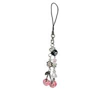 Artistic Fruit Jellyfish Beads Earphone Cord Holder Removable Charms Phone Chain Fashionable Charm Key Ring for Key Bag, フリーサイズ