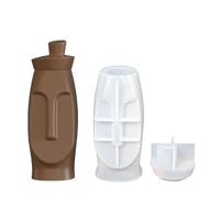 Artistic Geometric Human Face Silicone Mold for Crafting Resin Vases and Storage for Creative Gift Giving Geometric Face Mold