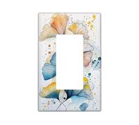Artistic Ginkgo Leaf Light Switch Cover Plates, Multicolor Autumn Decor, Bohemian Wall Accents, Decorative Thermoplastic Plates, Standard Size Single Rocker