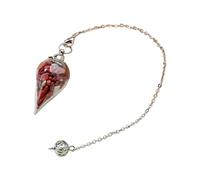 Artistic Glass and Stone Hanging Pendant with Interchangeable Chain Gemstones Pendant for Mindful Decor and Gifting Simple Preciousstone Charm
