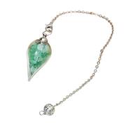 Artistic Glass and Stone Hanging Pendant with Interchangeable Chain Gemstones Pendant for Mindful Decor and Gifting Simple Preciousstone Charm