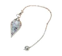 Artistic Glass and Stone Hanging Pendant with Interchangeable Chain Gemstones Pendant for Mindful Decor and Gifting Simple Preciousstone Charm