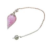 Artistic Glass and Stone Hanging Pendant with Interchangeable Chain Gemstones Pendant for Mindful Decor and Gifting Simple Preciousstone Charm
