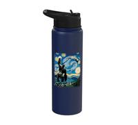 Artistic Gorilla Stuff Van Gogh Style Starry Night Gorilla Stainless Steel Insulated Water Bottle