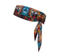Artistic Graffiti Lion Sports headband for outdoor running, mountain climbing and cycling forehead protection