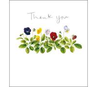 Artistic Greeting Card (WDM-436840) - Thank You - Pansies by Vilma Harvey - From the Xiss Range