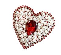 Artistic Heart Sequins Applique Trim for Evening Skirt Clothes Collar Decors Patches Sewing On Supply Clothing Decoration