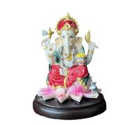 Artistic Hindu Ganpati Idol Handpainted Meditations Decors Resins Elephant God Ganpati Statue Spiritual Religious Gift Hindu Temple Mandir Decors