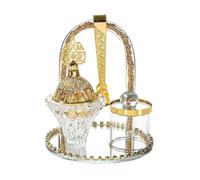 Artistic Incenses Burners Set With Tray Storage Jar Clip Decorative Tabletop Ornament For Meditations Room Office Decors Arabic Incenses Burners