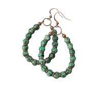 Artistic Inspired Natural Stone Earrings Unique Beaded Ear Rings For Women Who Love Vintage Styles Earrings