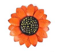 Artistic Iron Sunflower Wall Decor Transform Your Space with Wrought Iron Beauty (orange)