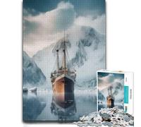 Artistic Jigsaw Puzzle for Adults, Antartica And Ship Ice, 300 PCS