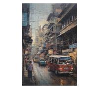 Artistic Jigsaw Puzzle for Adults, Bangkok Thailand in Oil, 1000 PCS