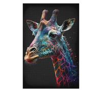 Artistic Jigsaw Puzzle for Adults, Colorful Giraffe Art Print, 1000 PCS