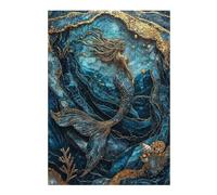 Artistic Jigsaw Puzzle for Adults, Golden Tide Siren, 300 PCS