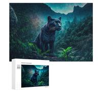 Artistic Jigsaw Puzzle for Adults, Jaguar in The Enchanted Forest -1, 300 PCS