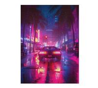 Artistic Jigsaw Puzzle for Adults, Miami Outrun Aesthetics, 500 PCS