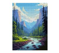 Artistic Jigsaw Puzzle for Adults, Yosemite View Pixel Art, 500 PCS