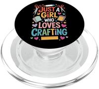 Artistic Just A Girl Who Loves Crafting and Creating PopSockets PopGrip for MagSafe