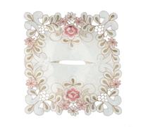 Artistic Lace Tissue Box Cover for a Beautifully Organized Living Space (Pink)