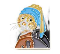 Artistic Lapel Pin with Famous Painting Motifs as a Fashion Accessory for Customisation, Normal, Non-precious metal