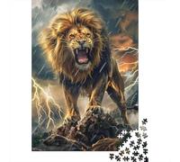 Artistic Lion 1000 Pieces Puzzles for Teenagers Gifts Wooden Puzzle Jigsaws for Adults Home Educational Games DIY Toys 1000pcs (75x50cm)