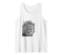 Artistic Lion Head Majestic Wild Animal Art Tank Top