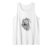 Artistic Lion Head Majestic Wild Animal Art Tank Top
