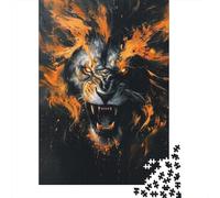 Artistic Lion Paper Puzzles 1000 Piece Jigsaw Puzzles for Adults Educational Game Challenge Toy Christmas Eve Gifts 1000pcs (38x26cm)