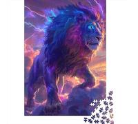 Artistic Lion Puzzle for Adults And Teenagers 1000 Pieces Paper Puzzles for Teenagers Gifts Brain Teaser Game 1000pcs (38x26cm)