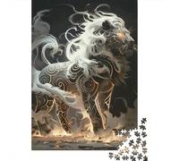 Artistic Lion Puzzle Jigsaws 1000 Pieces for Adults & Teenager Age 12 Years Up Christmas Eve Gifts 1000pcs (38x26cm)