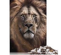 Artistic Lion Puzzle Jigsaws 1000 Pieces for Adults & Teenager Age 12 Years Up Christmas Eve Gifts 1000pcs (38x26cm)