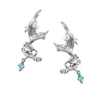 Artistic Mermaids Bone Ear Jewelry Copper Alloy Clip On Earrings Accessory Unisex Design Fish Tail Cuff Accessories Stylish Frosted Fishtail Accessory