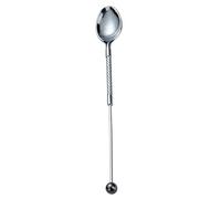 Artistic Metal Stirring Spoon with Beaded Accents, Coffee Shop Essentials & Party Decoration Tool Coffee Spoon