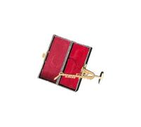 Artistic Miniature Brass Saxophone Replica Gold Plated Decorative Shelf Display Musicians Birthday Gift Miniature Altos Saxophone Brass Decor