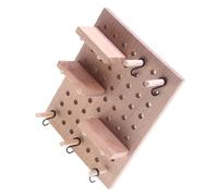 Artistic Miniature Wall Storage Board Wooden Peg Display For Creative Dollhouses Design Doll Display Wooden Pegboard