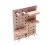 Artistic Miniature Wall Storage Board Wooden Peg Display for Creative Dollhouses Design Miniature Wooden Pegboard for Dollhouses