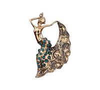 Artistic Minority Dance Inspired Brooch Pin High Precised Casting Detailed Folds Movement National Charm Gift Girlfriend Gathering Jewellery