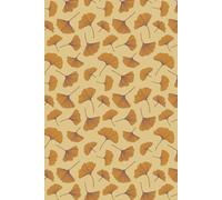 Artistic Notebook with Falling Ginkgo Leaves in Autumn Colors: 6x9" Lined Journal with Hand-drawn leaves in Colors of Yellow and Dark Purple