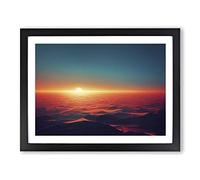 Artistic Ocean Sunset H1022 Framed Print for Living Room Bedroom Home Office Décor, Wall Art Picture Ready to Hang, Black A3 Frame (46 x 34 cm)