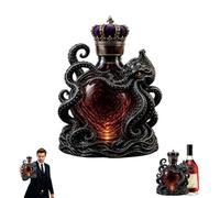 Artistic Octopus Kr-Ken Glass Decanter with a Purple Crown Deco 3D Edition Octopu Shaped Rum Bottle Decorative Gift Borosilicate Octopu Liquor Whiskey Tumbler for Home Bar Nautical Marine (350ML)