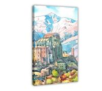 Artistic Painting of Madonna of St. Michel in Turin, Italy Canvas Poster Wall Art Decor Print Picture Paintings for Living Room Bedroom Decoration 20x30inch(50x75cm)