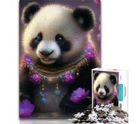 Artistic Panda 1000 Pieces Jigsaw Puzzle For Adults Teens,Challenging Game Toys Every Piece Is Unique - Challenging Family Fun Game (50x75cm)