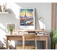 Artistic Paris Poster - Print only - GCP153 (A4 (210mm x 297mm))