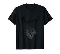 Artistic Phoenix Black Grey Color Blend T-Shirt