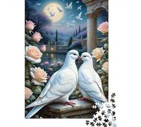 Artistic Pigeon Puzzle Premium 100% Recycled Board Paper Rectangular Jigsaw Puzzle for Adults Teen Unique Gift 1000pcs (75x50cm)