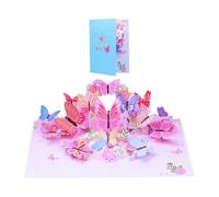 Artistic Popup Greeting Card with Envelope Butterfly Crafted with Recycled Paper Ideal for Birthdays and Special Moment Butterfly Greeting Card