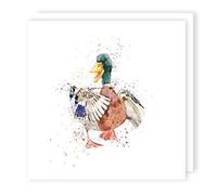 Artistic Quacking Duck Watercolour Any Occasion Greeting Card Animal Trail Cards